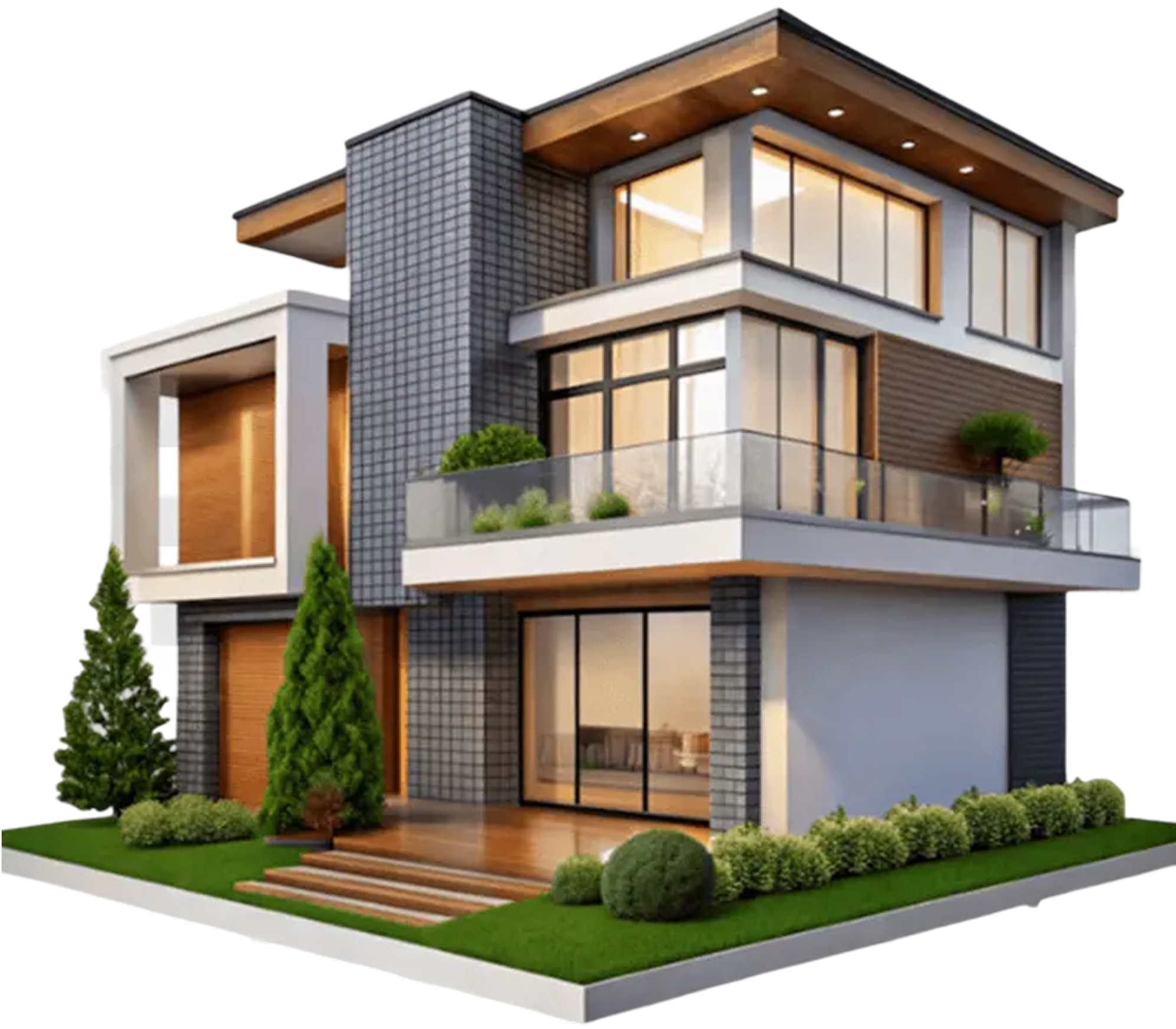 Modern residential house representing home loan and mortgage services